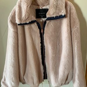 NWOT Lucky Brand Faux Fur Pink Bomber Jacket